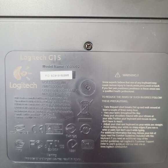 Logitech G15 Y-UW92 USB Gaming Keyboard With LCD Screen QWERTY Standard - Picture 9 of 9